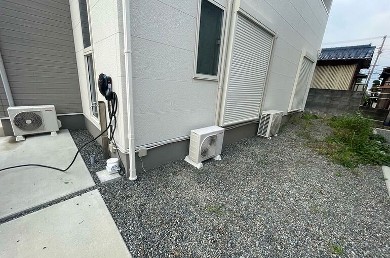 藤枝市周辺の戸建て住宅に設置したEV充電用コンセント